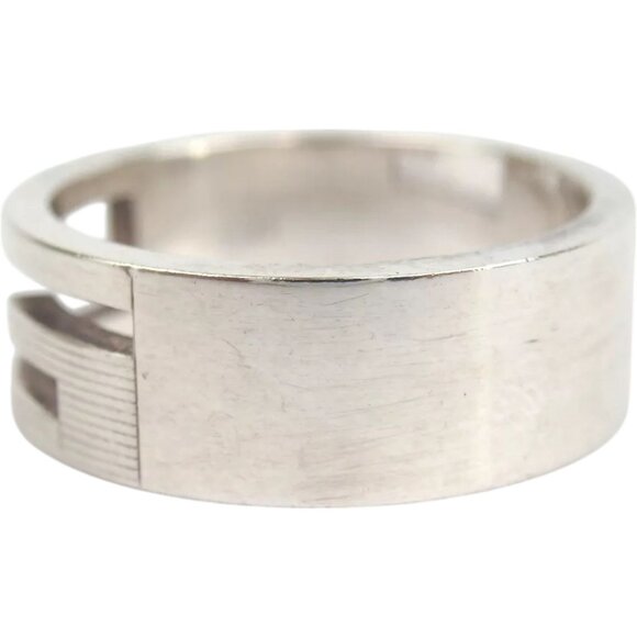 791179BQ (S1) Gucci Ring Branded G Silver Metal - Picture 3 of 9